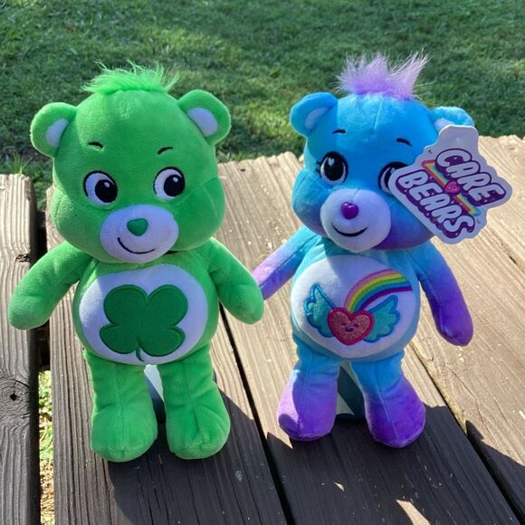 Care Bears Good Luck & Care-a-Lot 9–10” Plush Basic Fun 2022 (1 w/Tag) - Picture 1 of 5